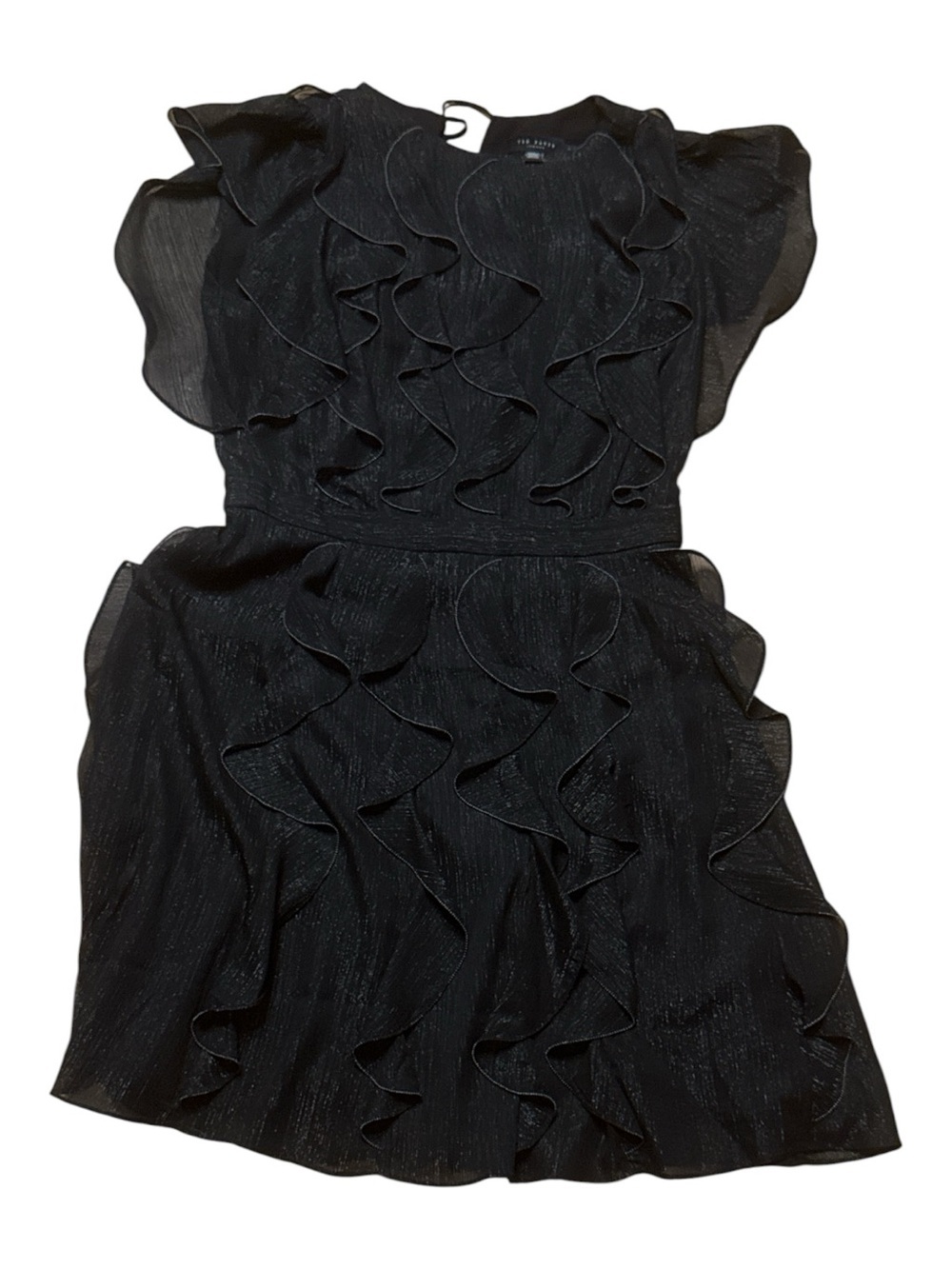 TED BAKER DOLLEI WATERFALL RUFFLE MINI DRESS Size 2